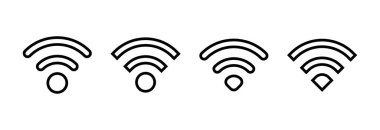 Wifi simgesi vektör illüstrasyonu. İşaret işareti ve sembol. Kablosuz simge