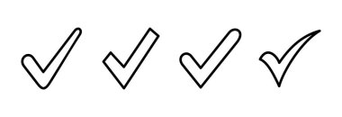 İşaret simgesi vektör illüstrasyonunu kontrol et. İşaret işareti ve sembol