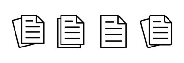 Belge simgesi vektör illüstrasyonu. Kağıt ve sembol. Dosya Simgesi