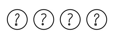 Soru ikonu vektör illüstrasyonu. soru işareti ve sembol