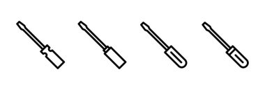 Tornavida ikonu vektör çizimi. araç işareti ve sembol