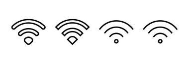 Wifi simgesi vektör illüstrasyonu. İşaret işareti ve sembol. Kablosuz simge