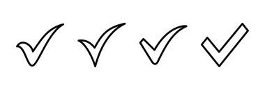 İşaret simgesi vektör illüstrasyonunu kontrol et. İşaret işareti ve sembol