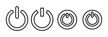 Güç ikonu vektör illüstrasyonu. Güç Anahtarı işareti ve sembolü. Elektrik gücü.