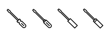 Tornavida ikonu vektör çizimi. araç işareti ve sembol