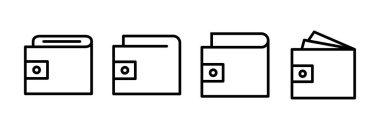 Cüzdan simgesi vektör illüstrasyonu. cüzdan işareti ve sembol