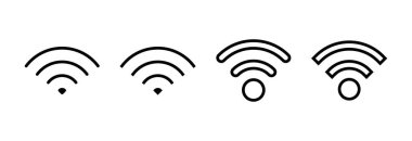 Wifi simgesi vektör illüstrasyonu. İşaret işareti ve sembol. Kablosuz simge