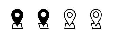 Adres simgesi vektör illüstrasyonu. Ev işareti ve sembol. nokta