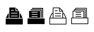 Dizin simgesi illüstrasyonunu arşivle. Belge vektör simgesi. Depolama simgesini arşivle.