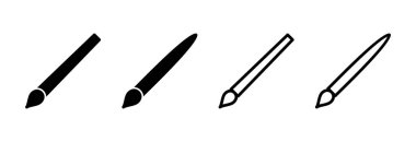 Simge vektör illüstrasyonunu boya. Boya fırçası işareti ve sembol. boyama silindiri vektörü