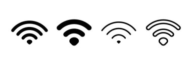 Wifi simgesi vektör illüstrasyonu. İşaret işareti ve sembol. Kablosuz simge