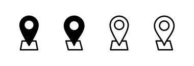 Adres simgesi vektör illüstrasyonu. Ev işareti ve sembol. nokta