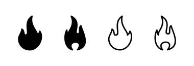 İkon vektör illüstrasyonunu ateşle. ateş işareti ve sembol