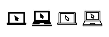 Laptop ikon vektör illüstrasyonu. bilgisayar işareti ve sembol