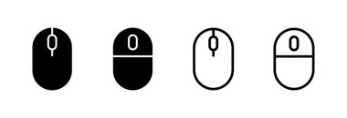 Fare simgesi vektör illüstrasyonu. Tıklama işareti ve sembol. işaretleyici simgesi vektörü.