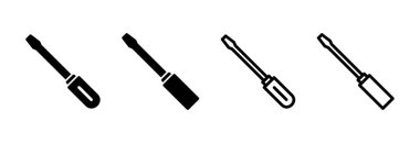 Tornavida ikonu vektör çizimi. araç işareti ve sembol