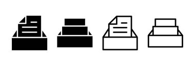 Dizin simgesi illüstrasyonunu arşivle. Belge vektör simgesi. Depolama simgesini arşivle.
