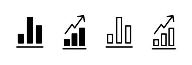 Grafik Simgesi vektör illüstrasyonu büyüyor. Çizelge ve sembol. diyagram simgesi