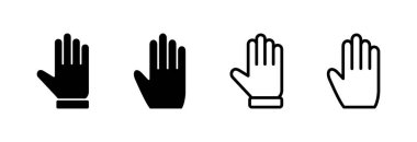 El ikonu vektör illüstrasyonu. El işareti ve sembol. el hareketi