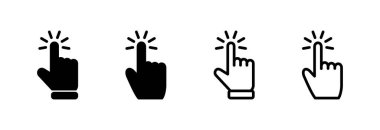 El imleç simgesi vektör illüstrasyonu. İmleç işareti ve sembol. el imleç simgesi clik