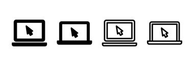 Laptop ikon vektör illüstrasyonu. bilgisayar işareti ve sembol