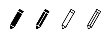Kalem simgesi vektör illüstrasyonu. Kalem işareti ve sembol. Simge vektörünü düzenle