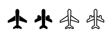 Düzlem ikonu vektör illüstrasyonu. Uçak işareti ve sembol. Uçuş taşıma sembolü. Seyahat işareti. uçak.