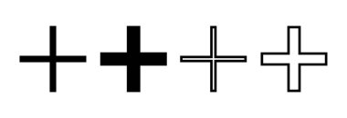 Artı simge vektör illüstrasyonu. Artı işareti ve sembol ekle