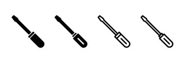 Tornavida ikonu vektör çizimi. araç işareti ve sembol