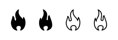 İkon vektör illüstrasyonunu ateşle. ateş işareti ve sembol