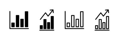 Grafik Simgesi vektör illüstrasyonu büyüyor. Çizelge ve sembol. diyagram simgesi