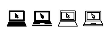 Laptop ikon vektör illüstrasyonu. bilgisayar işareti ve sembol