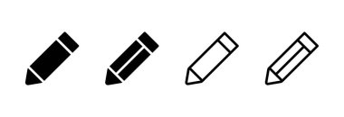 Kalem simgesi vektör illüstrasyonu. Kalem işareti ve sembol. Simge vektörünü düzenle