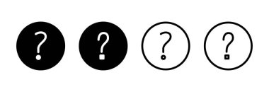 Soru ikonu vektör illüstrasyonu. soru işareti ve sembol