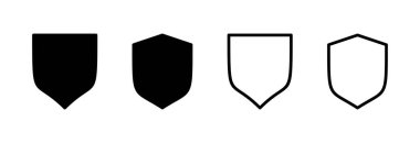 Kalkan simgesi vektör illüstrasyonu. Koruma ikonu. Güvenlik işareti ve sembol