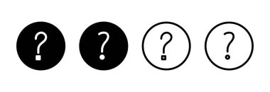 Soru ikonu vektör illüstrasyonu. soru işareti ve sembol