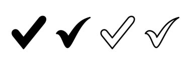 İşaret simgesi vektör illüstrasyonunu kontrol et. İşaret işareti ve sembol