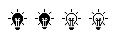 Lamba ikonu vektör illüstrasyonu. Ampul işareti ve sembol. fikir sembolü.