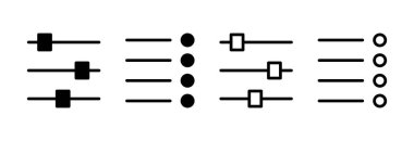 Menü Simgesi vektör illüstrasyonu. Web menü işareti ve sembol. Hamburger menüsü sembolü