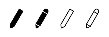 Kalem simgesi vektör illüstrasyonu. Kalem işareti ve sembol. Simge vektörünü düzenle