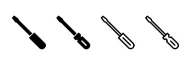 Tornavida ikonu vektör çizimi. araç işareti ve sembol