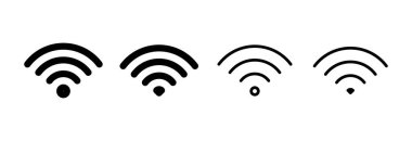 Wifi simgesi vektör illüstrasyonu. İşaret işareti ve sembol. Kablosuz simge