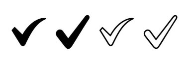 İşaret simgesi vektör illüstrasyonunu kontrol et. İşaret işareti ve sembol