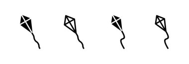 Kite simgesi vektör illüstrasyonu. Uçurtma işareti ve sembol