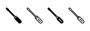 Tornavida ikonu vektör çizimi. araç işareti ve sembol