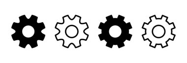 Simge vektör illüstrasyonu ayarlanıyor. İşaret ayarları ve sembol. Vites İşareti