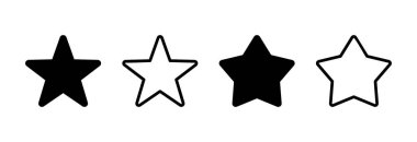 Yıldız Simgesi vektör çizimi. Reyting işareti ve sembol. favori yıldız simgesi