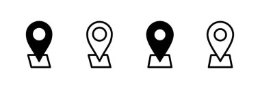 Adres simgesi vektör illüstrasyonu. Ev işareti ve sembol. nokta