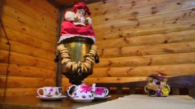 Sauna iç. Ahşap mobilya