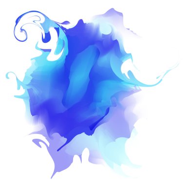 Vektör soyut suluboya lekesi